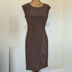 Ronni Nicole Brown Front Knot Dress NWT